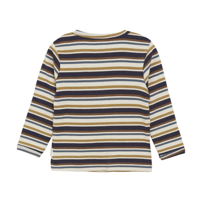 Minymo Baby T-shirt L/S Rib Parisian Night