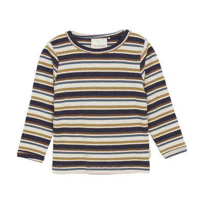 Minymo Baby T-shirt L/S Rib Parisian Night