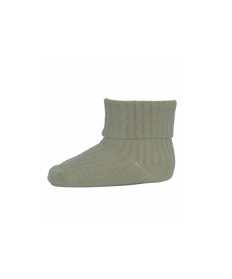 Mp Denmark Cotton Rib Baby Socks Moonstone 3049