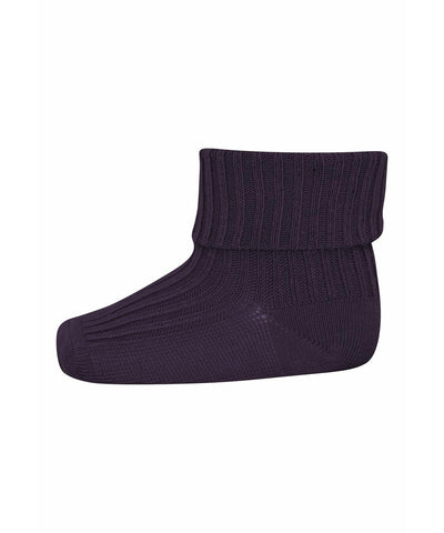 Mp Denmark Cotton Rib Baby Socks Patrician Purple 110