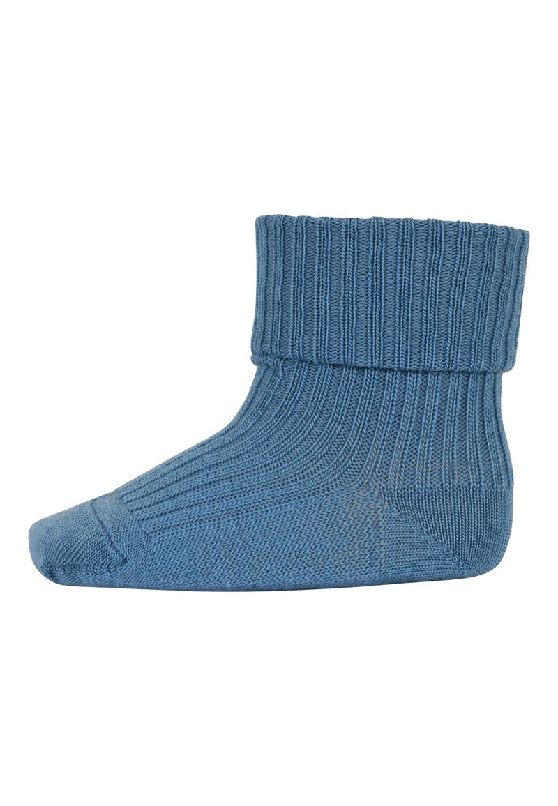 Mp Denmark Wool Rib Baby Socks 589 Provincial Blue 2126