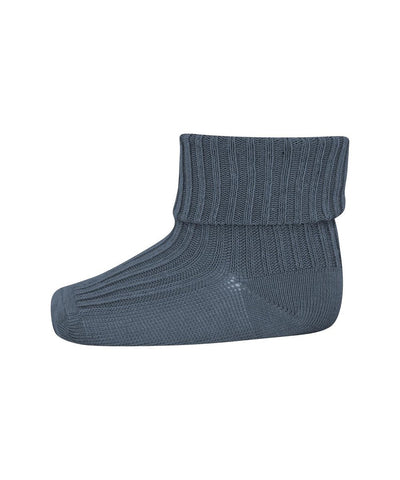 Mp Denmark Wool Rib Baby Socks 589 Stone Blue 4222