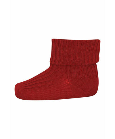 Mp Denmark Wool Rib Baby Socks 589 Tomato 1315