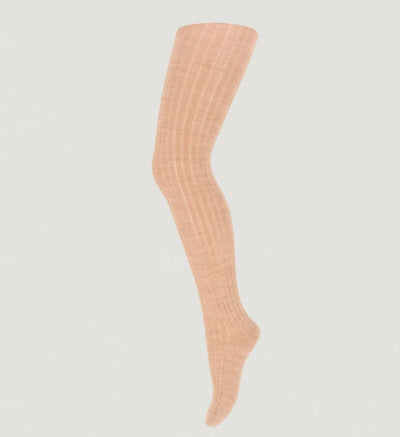 Mp Denmark Wool Rib Tights 128 Camel Melange 1230