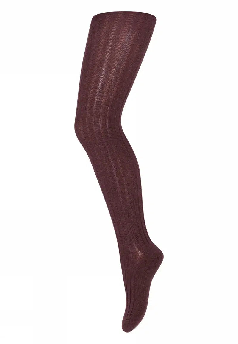 Mp Denmark Wool Rib Tights 128 Grape Skin 36