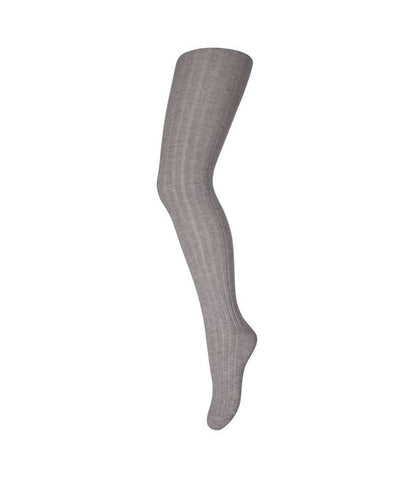 Mp Denmark Wool Rib Tights Grey Melange 491