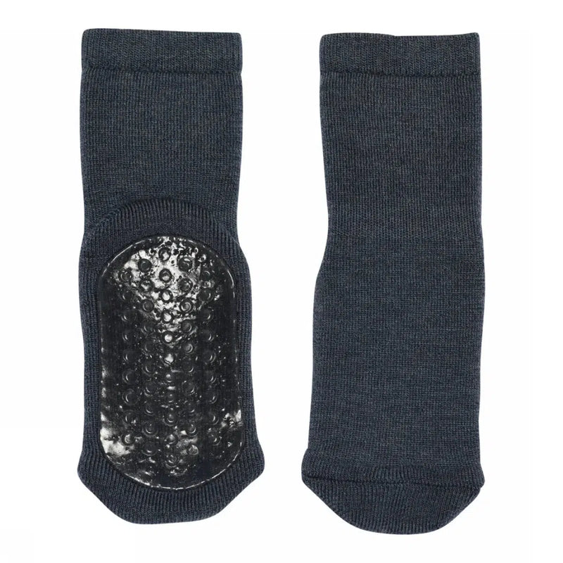 Mp Denmark Wool Socks Anti-slip 7951 Dark Denim Melange 498