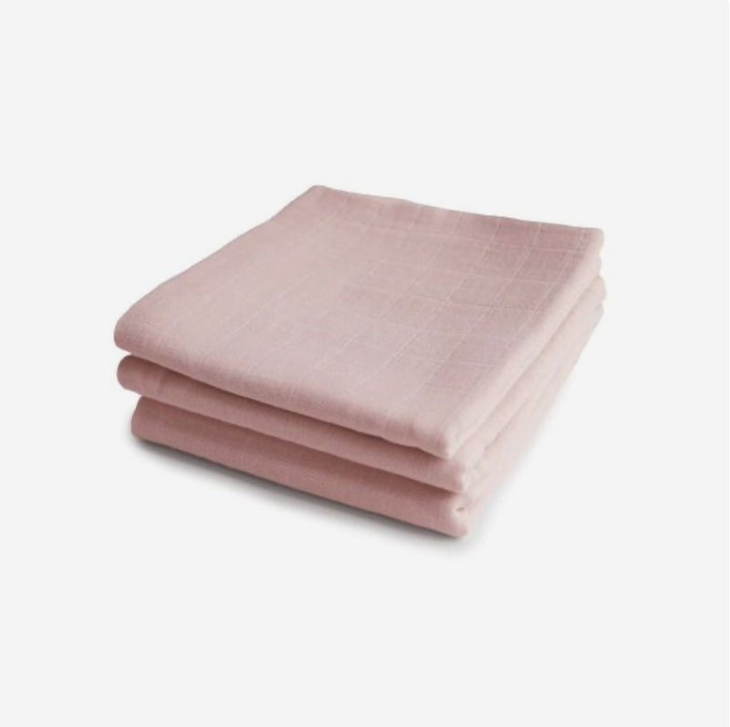 Mushie Muslin Cloth 3-pack Fall Blush