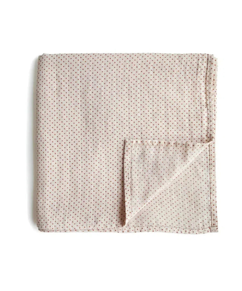 Mushie Muslin Swaddle Polka Dots