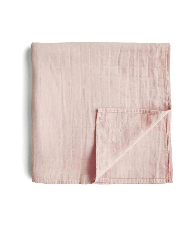 Mushie Muslin Swaddle Rose Vanilla