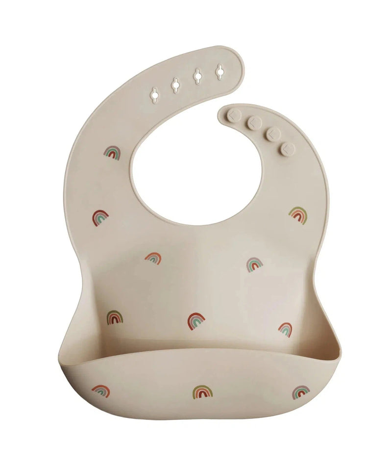 Mushie Silicone Bib Rainbow