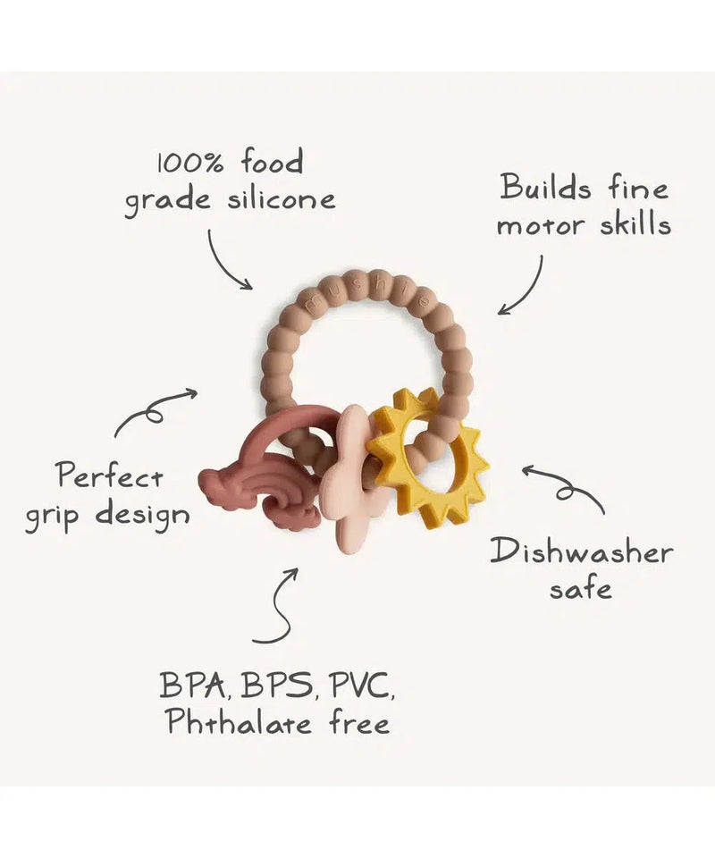 Mushie Teething Ring Space