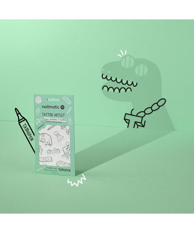 Nailmatic 12 Temporary Coloring Tattoos - Dino's