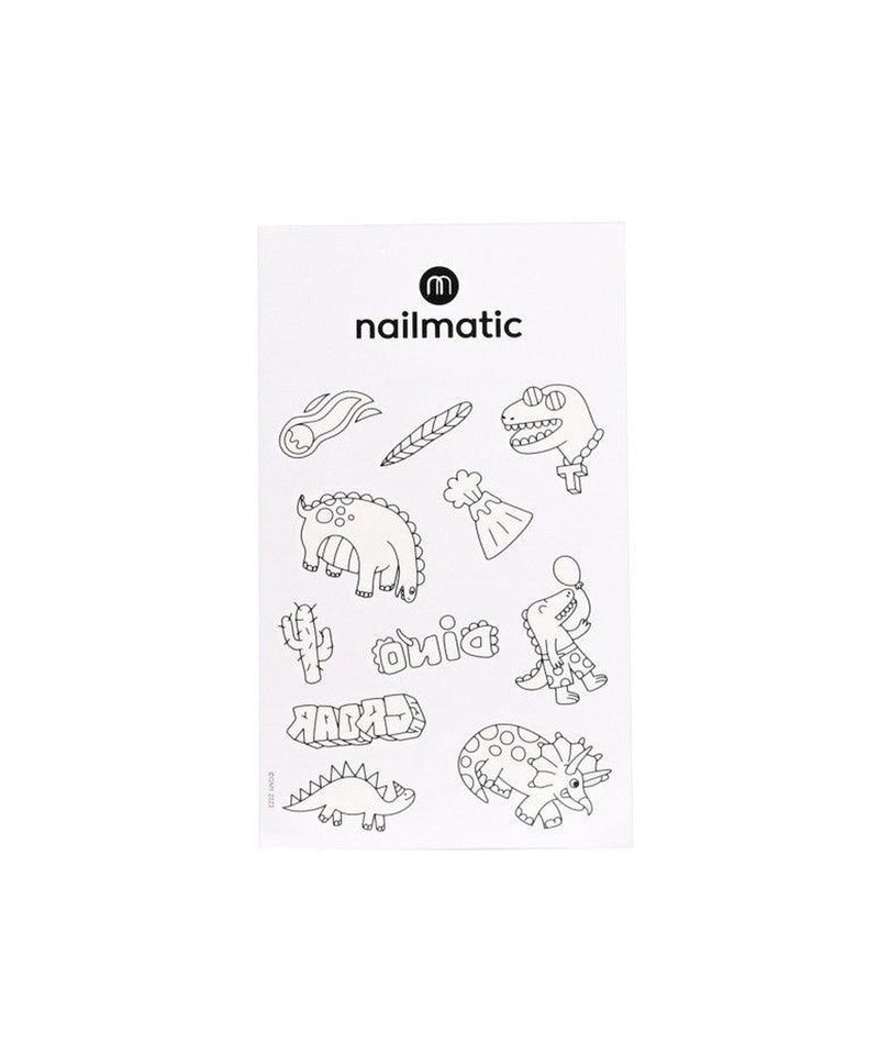 Nailmatic 12 Temporary Coloring Tattoos - Dino&