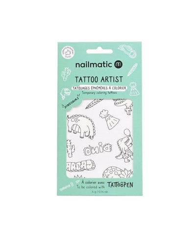 Nailmatic 12 Temporary Coloring Tattoos - Dino's