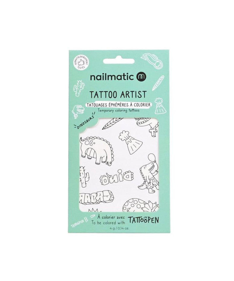 Nailmatic 12 Temporary Coloring Tattoos - Dino&