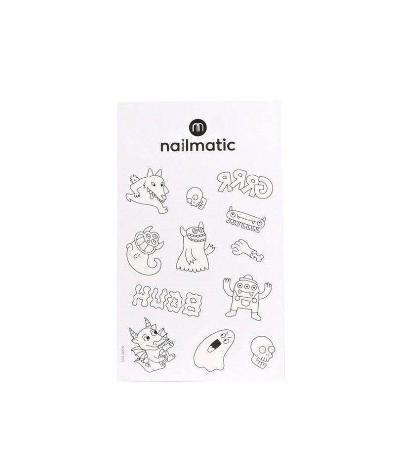 Nailmatic 12 Temporary Coloring Tattoos - Monsters