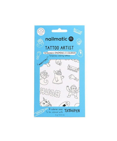 Nailmatic 12 Temporary Coloring Tattoos - Monsters