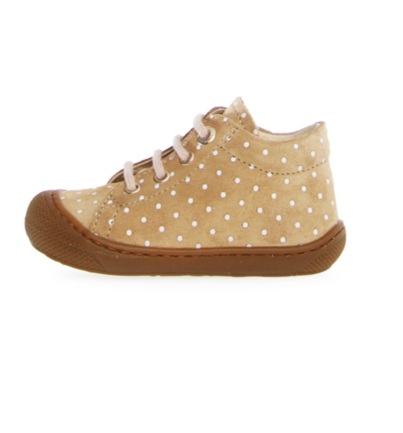 Naturino Cocoon Suede Sole Pr. Geometric Pois Sand-Milk