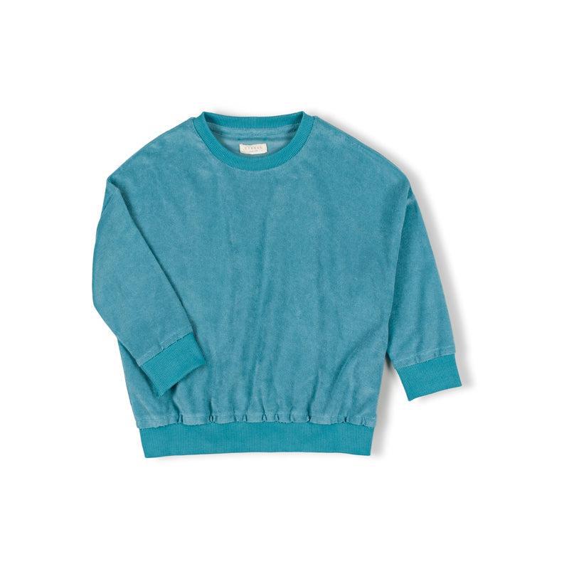 Nixnut Baby Loose Sweater Lagoon