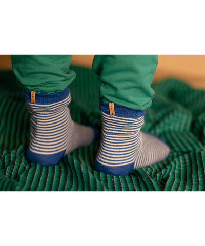 Nixnut Baby Striped Socks Navy