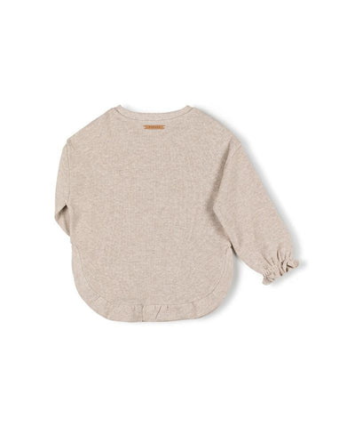 Nixnut Ruffled Sweater Beige