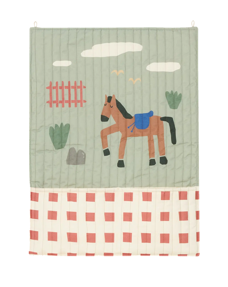 Nobodinoz Quilted Wall Organizer Vibes Horse