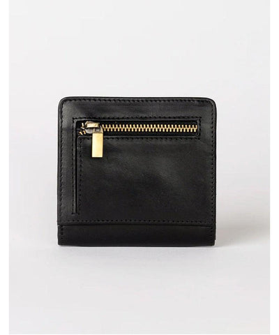 O My Bag Alex Fold-Over Wallet Black Classic Leather