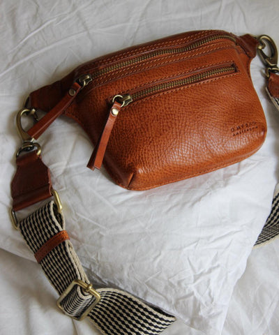 O My Bag Beck's Bum Bag Cognac Stromboli Leather