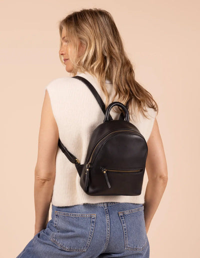 O My Bag Ivy Mini Backpack black Soft Grain Leather