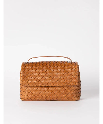 O My Bag Kenzie Cognac Woven Classic Leather