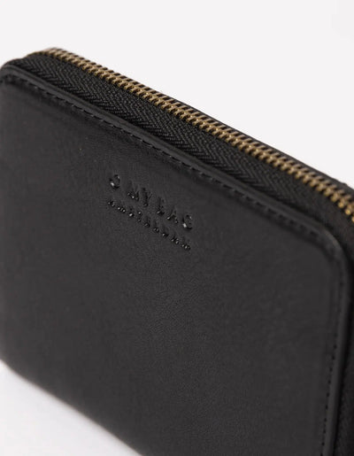 O My Bag Robbie Wallet Black Soft Grain Leather