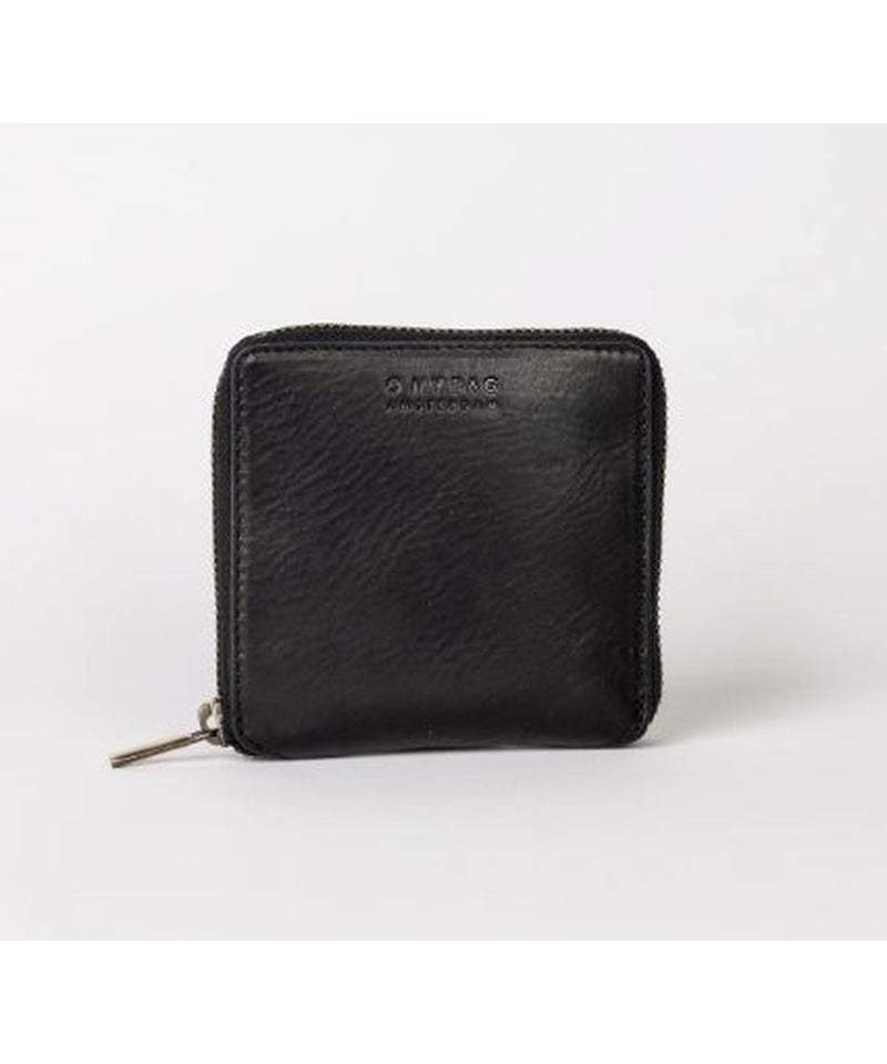 O My Bag Sonny Square Wallet Black Stromboli Leather