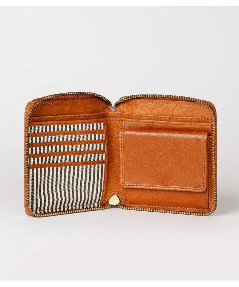 O My Bag Sonny Square Wallet Cognac Stromboli Leather