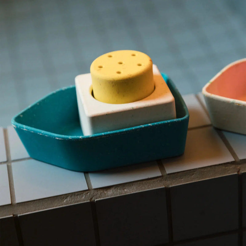 Oli & Carol Upcycled Bath Toy Boat Yellow