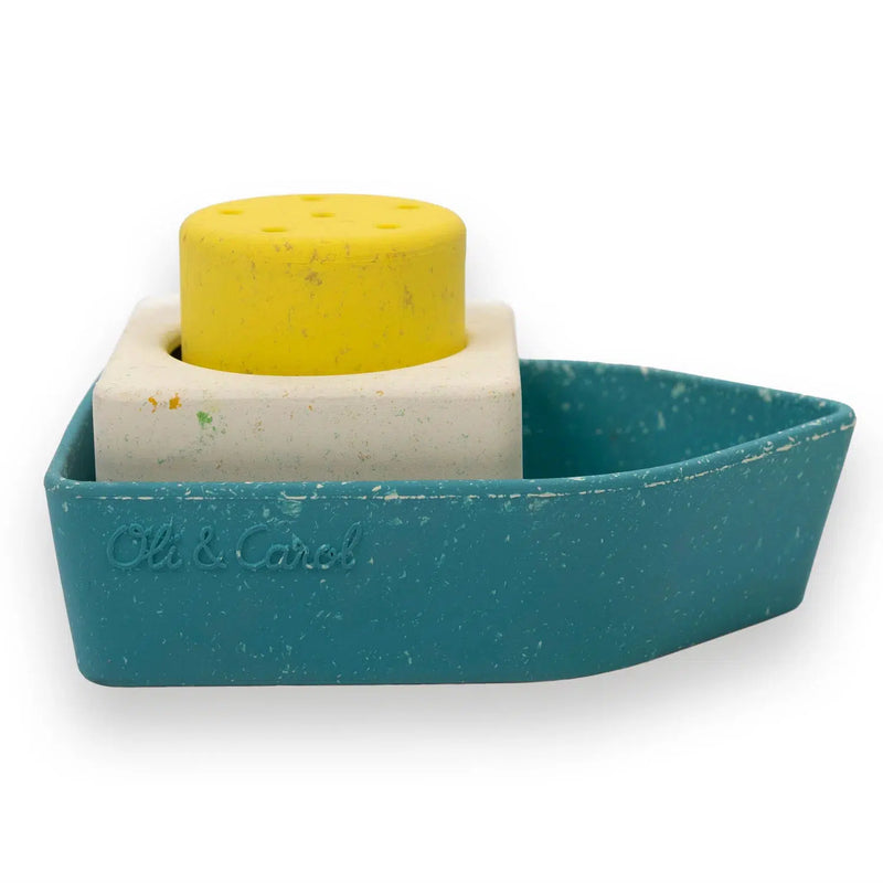 Oli & Carol Upcycled Bath Toy Boat Yellow