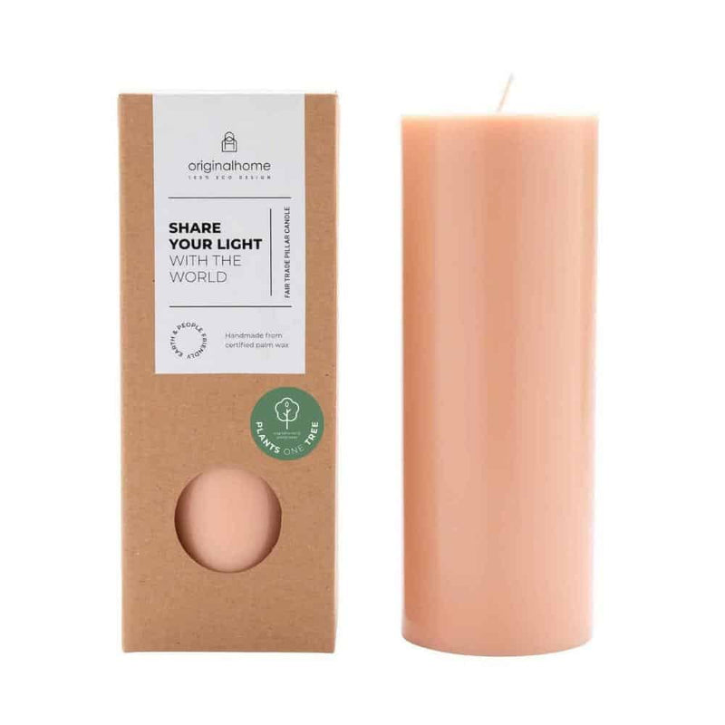 Original Home Pillar Candle Peach