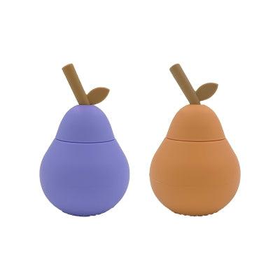 OYOY Pear Cup - Pack of 2 (Purple & Apricot)