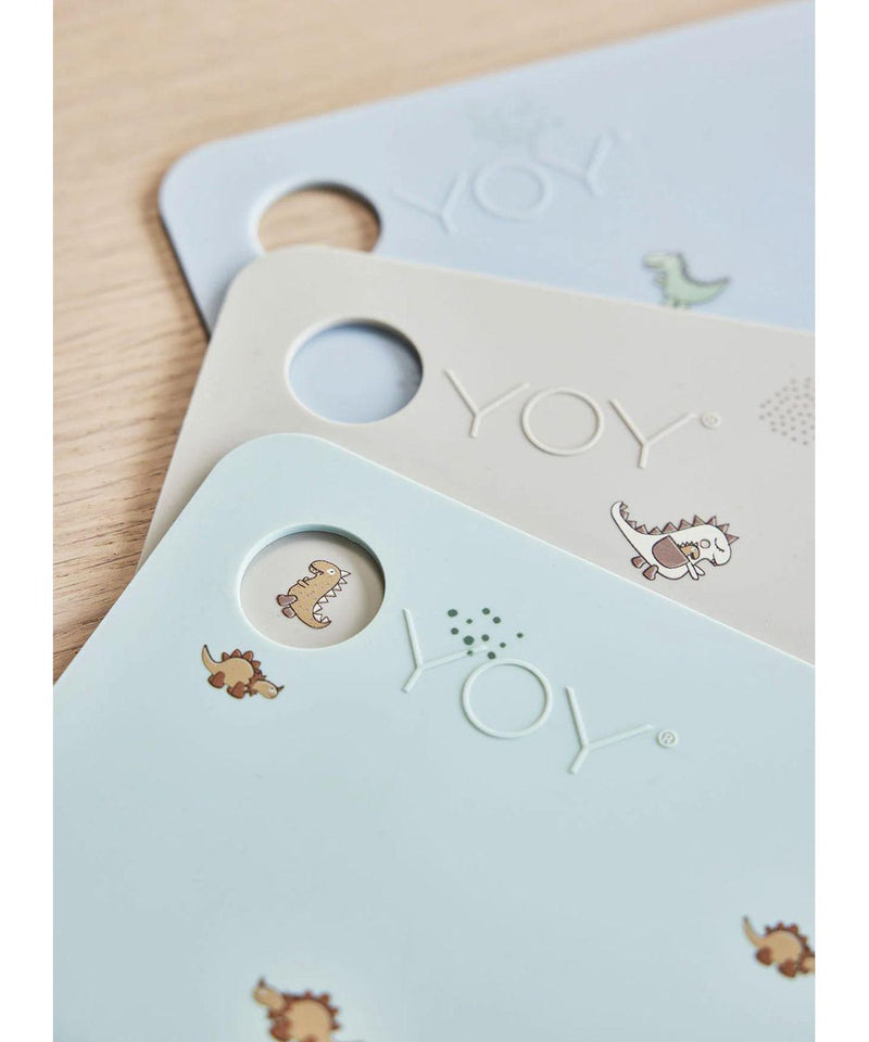 OYOY Placemat Billy Dino Pale Green