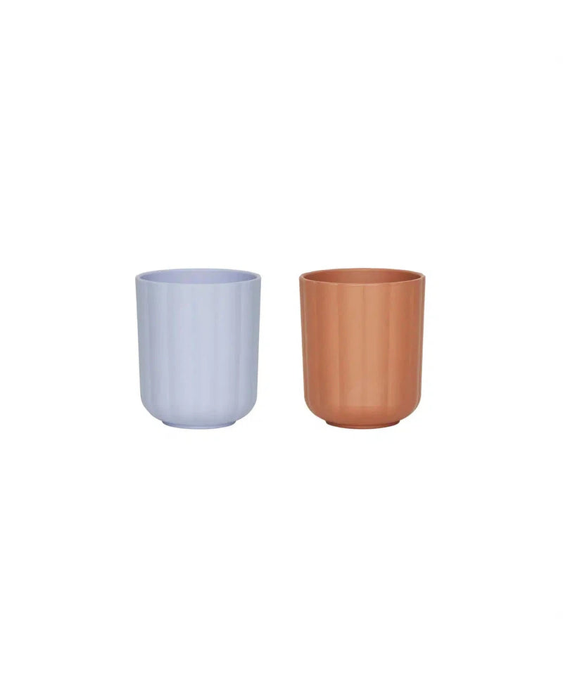 OYOY Pullo Cup 2-Pack Caramel/Ice Blue