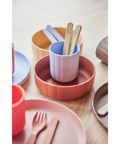 OYOY Pullo Plate & Bowl Caramel/Ice Blue