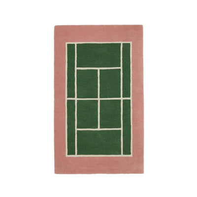 OYOY Tennis Rug Green/Rose