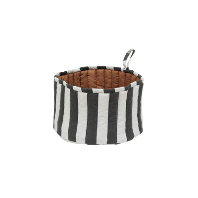 OYOY Toppu Bread Basket Black/White/Taupe