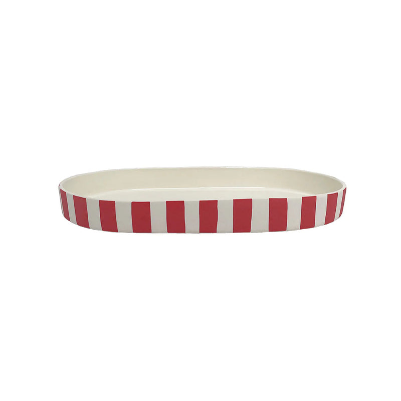 OYOY Toppu Oval Tray Cherry Red