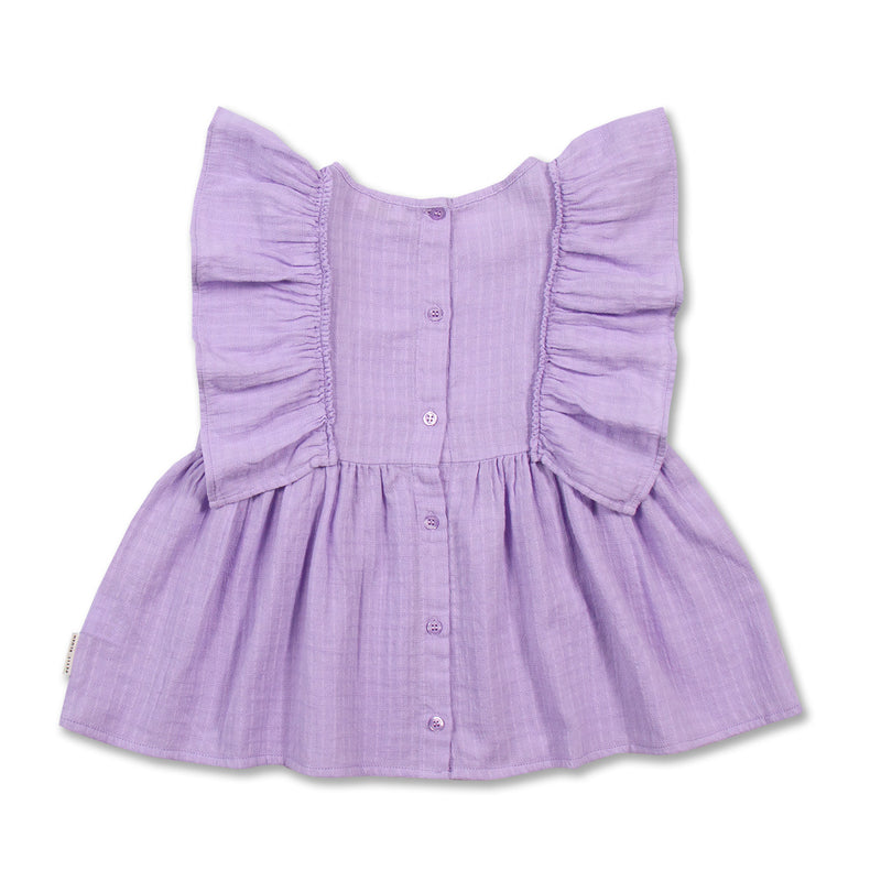 Petit Blush Ruffle Blouse Purple Rose