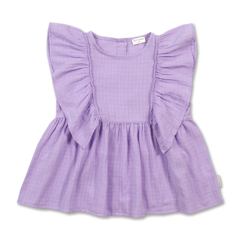 Petit Blush Ruffle Blouse Purple Rose