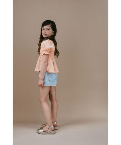 Petit Blush Smock Top Mini Stars AOP