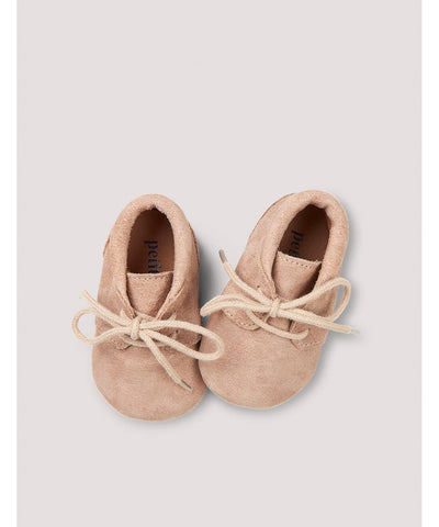 Petit Nord Crib Shoe Dusty Rose Suede