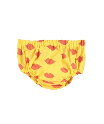 Piupiuchick Baby Bloomers Yellow with Lips