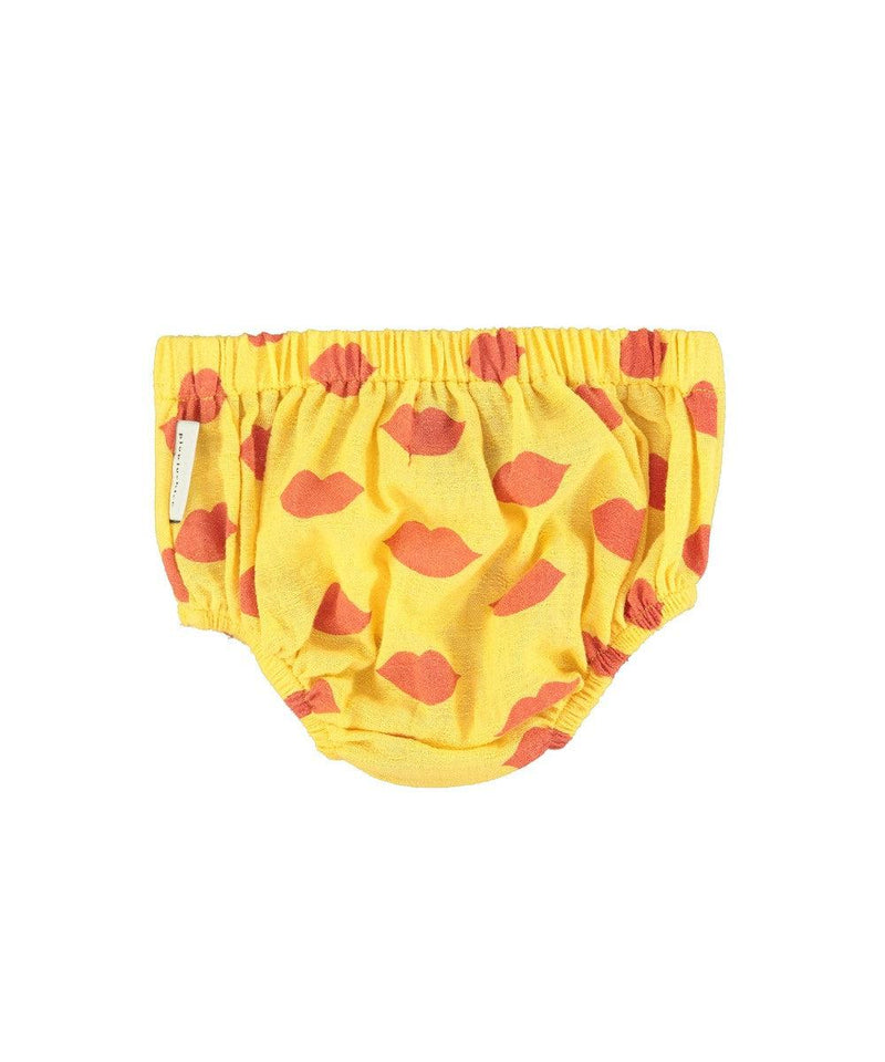 Piupiuchick Baby Bloomers Yellow with Lips